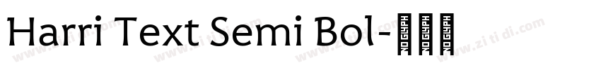 Harri Text Semi Bol字体转换